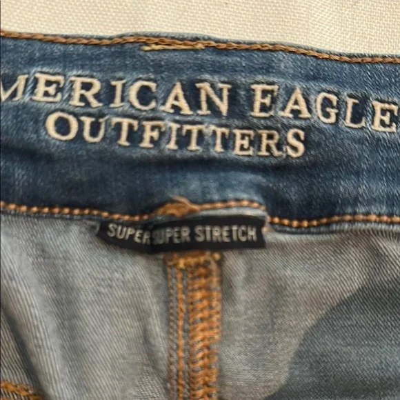 American Eagle Outfitters Women's Blue Distressed Jeans - Picture 4 of 6